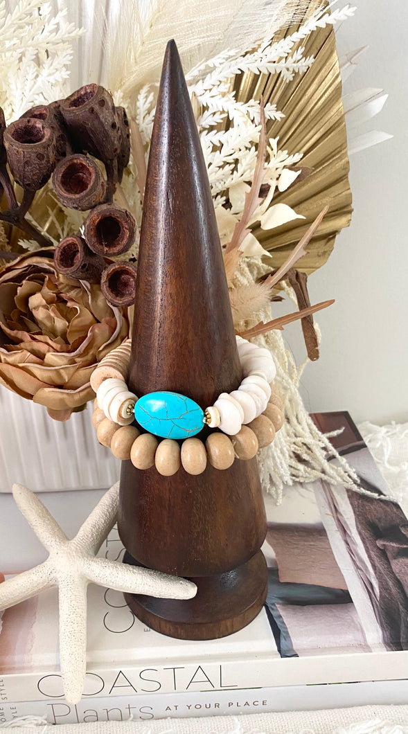 Bracelet - Aqua Stone Duo