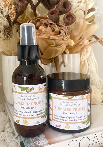 Summer Fruits Soy Candle or Room Spray