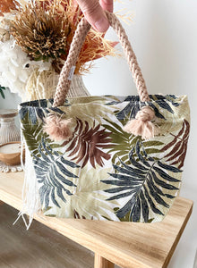 Mini Tote Bag with Tassels