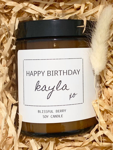 Candle Natural Soy - Personalised