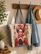 Frida Inspired Denim Tote