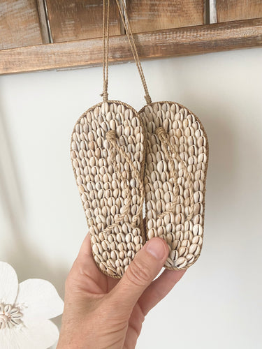 Coastal Shell Thongs Wall Hanging