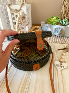 Round Rattan Handbag