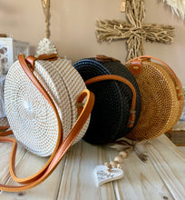 Round Rattan Handbag